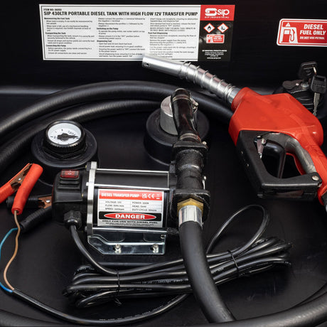 SIP 430ltr Diesel Tank w/ High-Flow 12v Pump - IP-06951