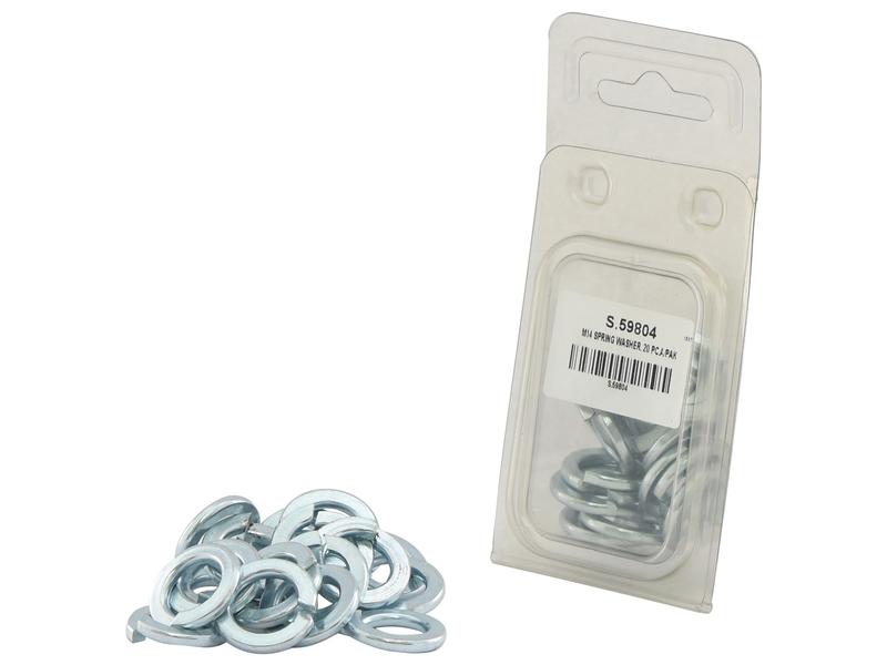 Agripak 20pcs Metric M14 Spring Washer Set Durable Steel - Sparex Part S.59804