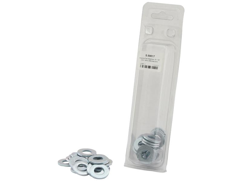 Sparex Agripak 20 Imperial Flat Washers 1/2" Steel Set | S.59817