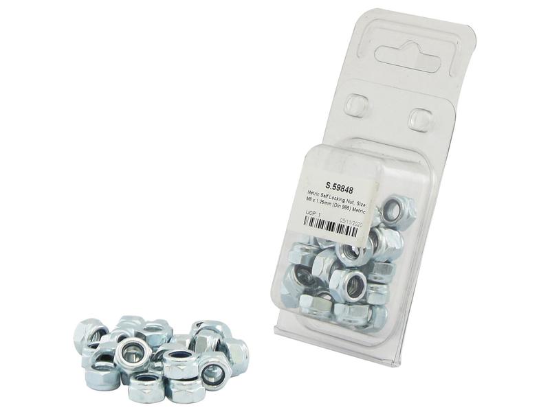 Metric Self Locking Nut M8x1.25mm DIN 985 High-Tensile Fastener | S.59848