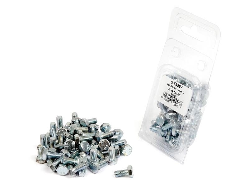 Sparex Agripak Setscrew M6x12mm 50pcs Durable Zinc-Plated Steel | S.59997