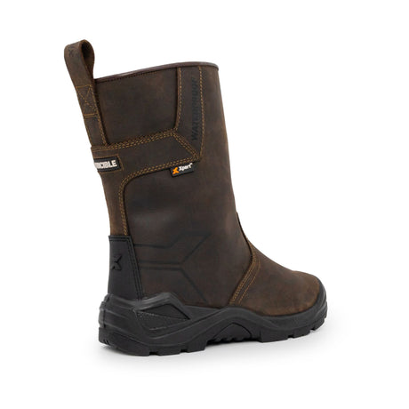 Xpert Invincible S3 Safety Waterproof Rigger Boot Brown - Farming Parts