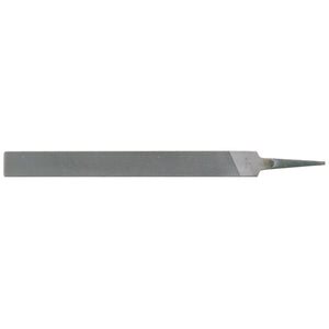 The Draper Second Cut Hand File, 12 X 150mm - HF/2, a high-quality metal file from Draper, is crafted from carbon chrome steel with a pointed tip and fine ridges along its length for smoothing surfaces and boasts a rust preventative finish.