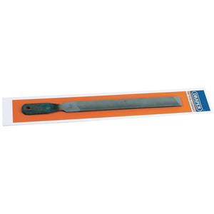 The Draper Farmers Own Or Garden Tool File, 250mm - FOP is a flat rectangular metal file made of carbon chrome steel. Designed with a hole at one end for hanging, it is perfect for adding a fine finish to your garden tools.