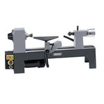 The Draper Variable Speed Mini Wood Lathe, 250W - WTL330A, features a modern control panel, variable speeds, work-rest support, spindle, and tailstock. The cast iron bed ensures stability, making it perfect for small-scale woodworking projects.