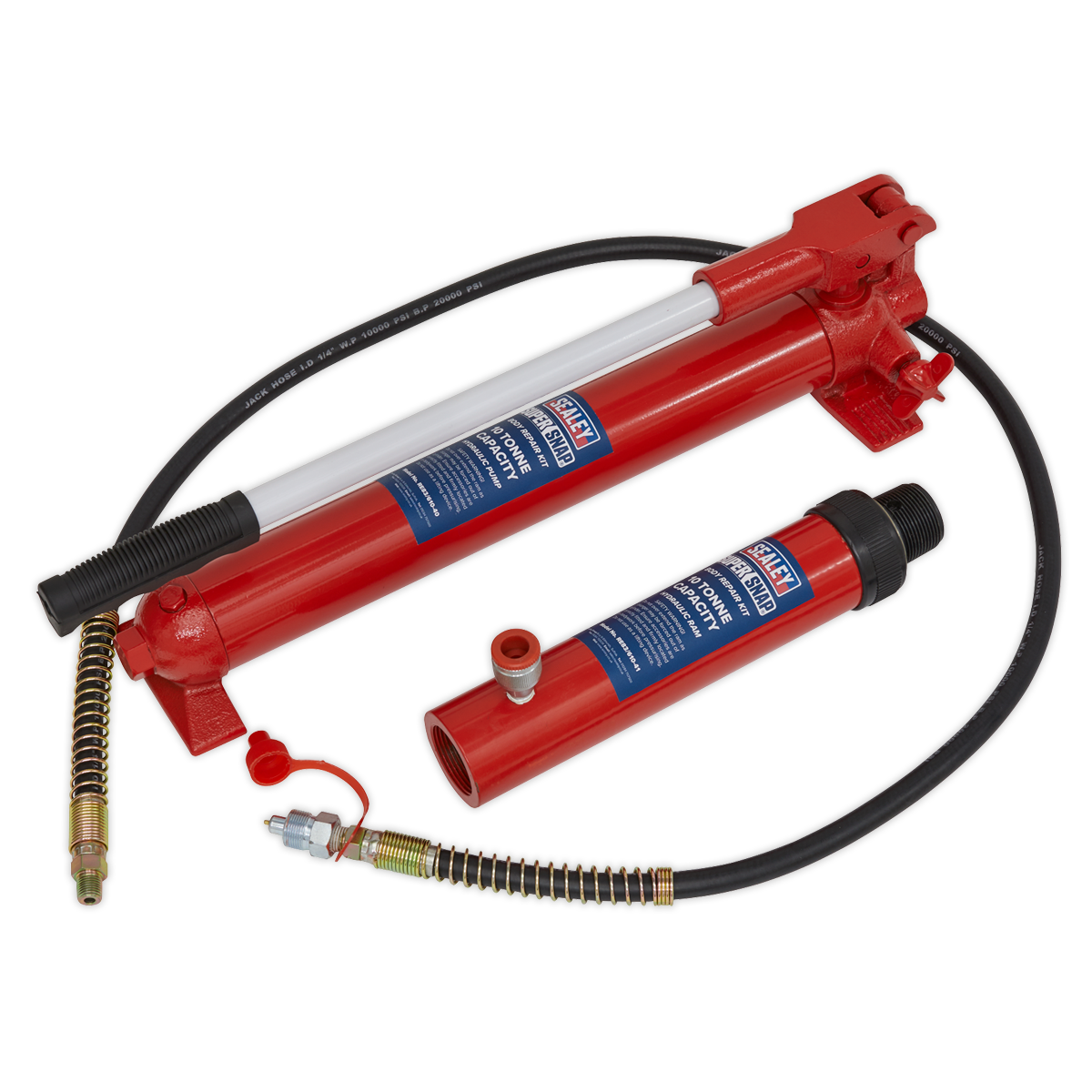 SuperSnap® Push Ram with Pump & Hose Assembly - 10 Tonne - 610/45 - Farming Parts