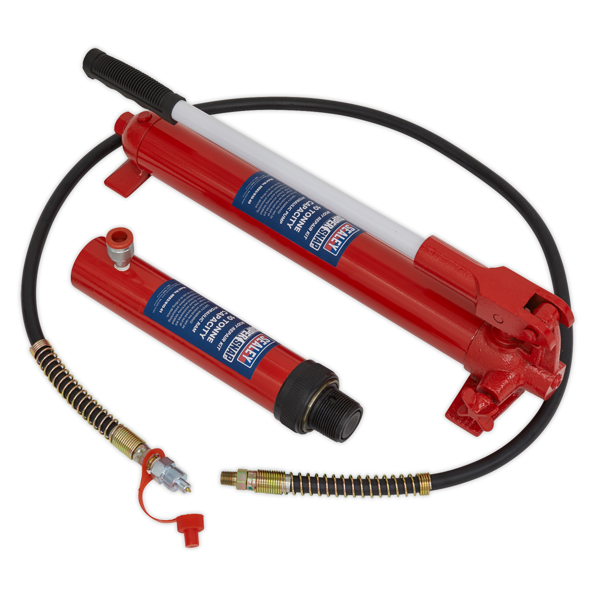 SuperSnap® Push Ram with Pump & Hose Assembly - 10 Tonne - 610/45 - Farming Parts