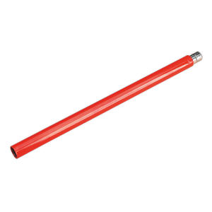 The Sealey SuperSnap® Tube Extension 560mm - 610/A2 is a red cylindrical rod with a metallic end cap, ideal for use with Super Snap Tubing systems.