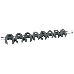 Draper Metric Crow Foot Spanner Set On A Metal Rail, 3/8" Sq. Dr. (8 Piece) - D-CRF8 - Farming Parts