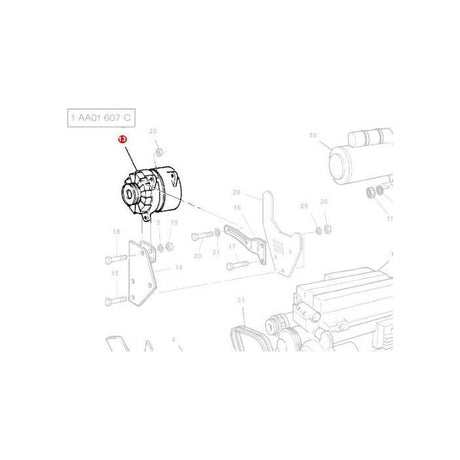 Massey Ferguson - Alternator - 3618907M1 - Farming Parts