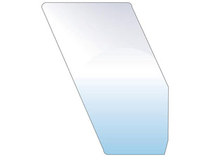 The Door Glass RH (Sparex Part Number: S.62508) by Sparex is a clear, rectangular glass panel with one angled edge and a gradient effect that transitions from white at the top to light blue at the bottom, making it perfect for Sparex Cab applications.