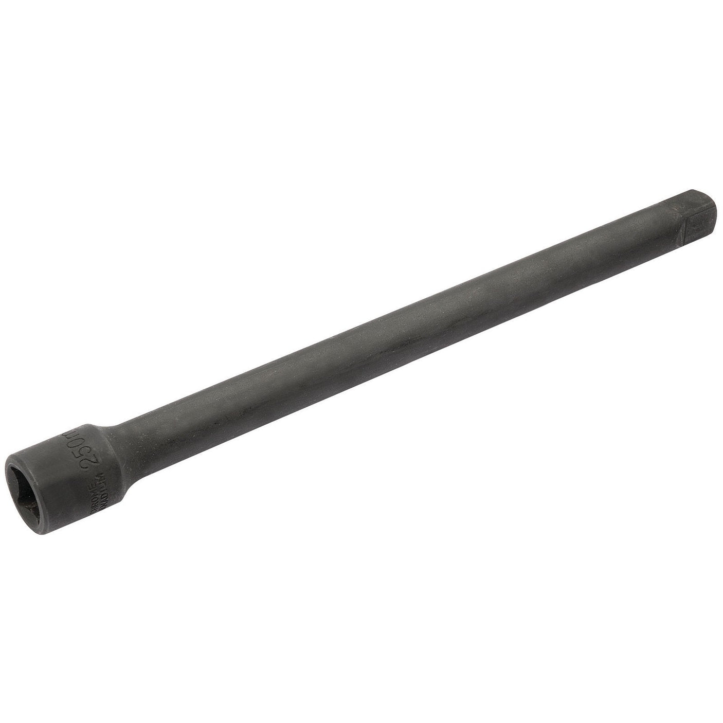 Image of a Draper Impact Extension Bar, 1/2" Sq. Dr., 250mm - 509, made from durable chrome vanadium steel, designed for automobile or mechanical repairs with secure socket holding and corrosion protection.