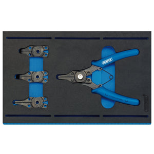 Draper Interchangeable Circlip Plier Set In 1/4 Drawer Eva Insert Tray (5 Piece) - IT-EVA2 - Farming Parts