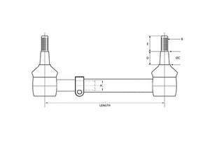 Sparex Track Rod/Drag Link Assembly, Length: 420mm | S.63216 - Product Image 2
