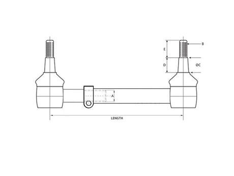 Sparex Track Rod/Drag Link Assembly, Length: 420mm | S.63216 - Product Image 2