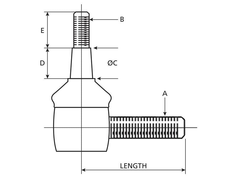 Sparex Track Rod, Length: 95mm | S.63245 - Product Image 2