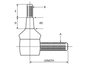Sparex Track Rod, Length: 95mm | S.63245 - Product Image 2