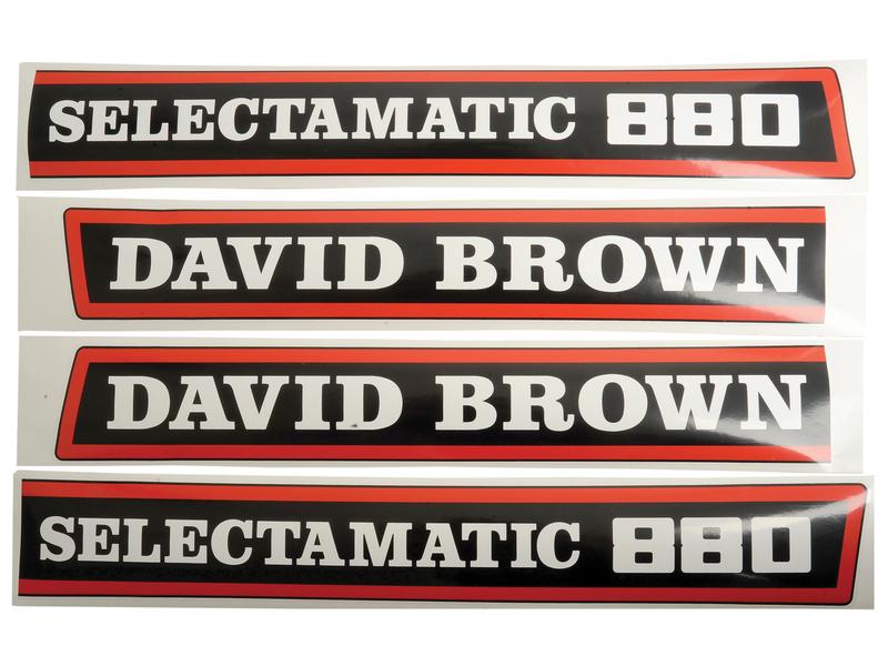 Decal Set - David Brown 800 Selectamatic - Sparex Part No. S.63343