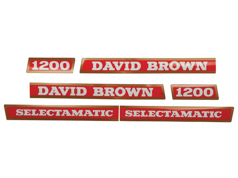 Decal Set - David Brown 1200 - Selectamatic - Sparex Part No. S.63347