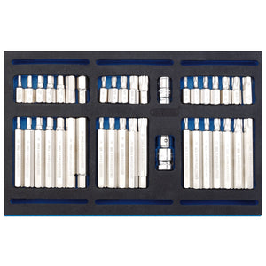 Draper Screwdriver Insert Bit Set In 1/4 Drawer Eva Insert Tray (40 Piece) - IT-EVA32 - Farming Parts