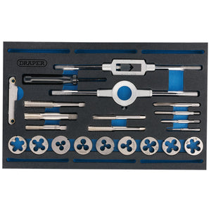 Draper Combination Tap And Die Set - Metric And Bsp In Eva Foam Insert Tray (22 Piece) - IT-EVA37 - Farming Parts