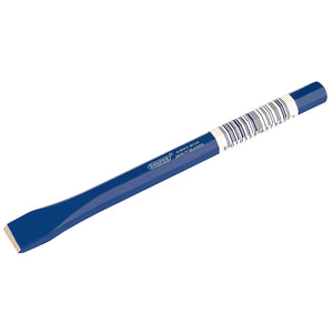 A Draper Octagonal Shank Cold Chisel, 13 X 150mm (BD5/A(B)), in blue with a barcode sticker on it.