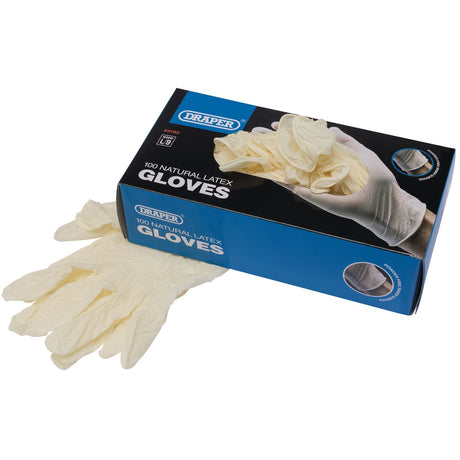 Draper Latex Gloves (Box Of 100) - GLAT-100L - Farming Parts