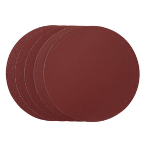 A stack of five Draper Sanding Discs, 305mm, with self-adhesive PSA and heavy-duty E-Weight backing paper, arranged slightly askew against a white background.
