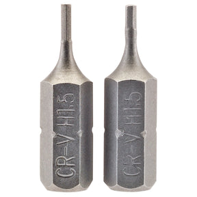 Draper Hexagonal Insert Bit, 1.5mm, 1/4" Hex, 25mm Long (Pack Of 2) - 25HX/2/B - Farming Parts