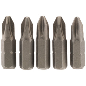 Draper Cross Slot Insert Bit, 1/4" Hex, 25mm Long, No.2 (Pack Of 5) - 25CS/5/B - Farming Parts