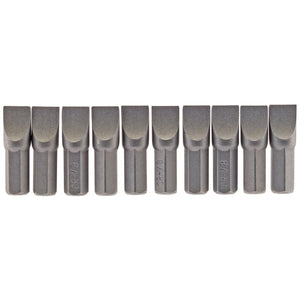 Draper Plain Slot Insert Bit, 8mm, 1/4" Hex, 25mm Long (Pack Of 10) - 25PS/10/B - Farming Parts