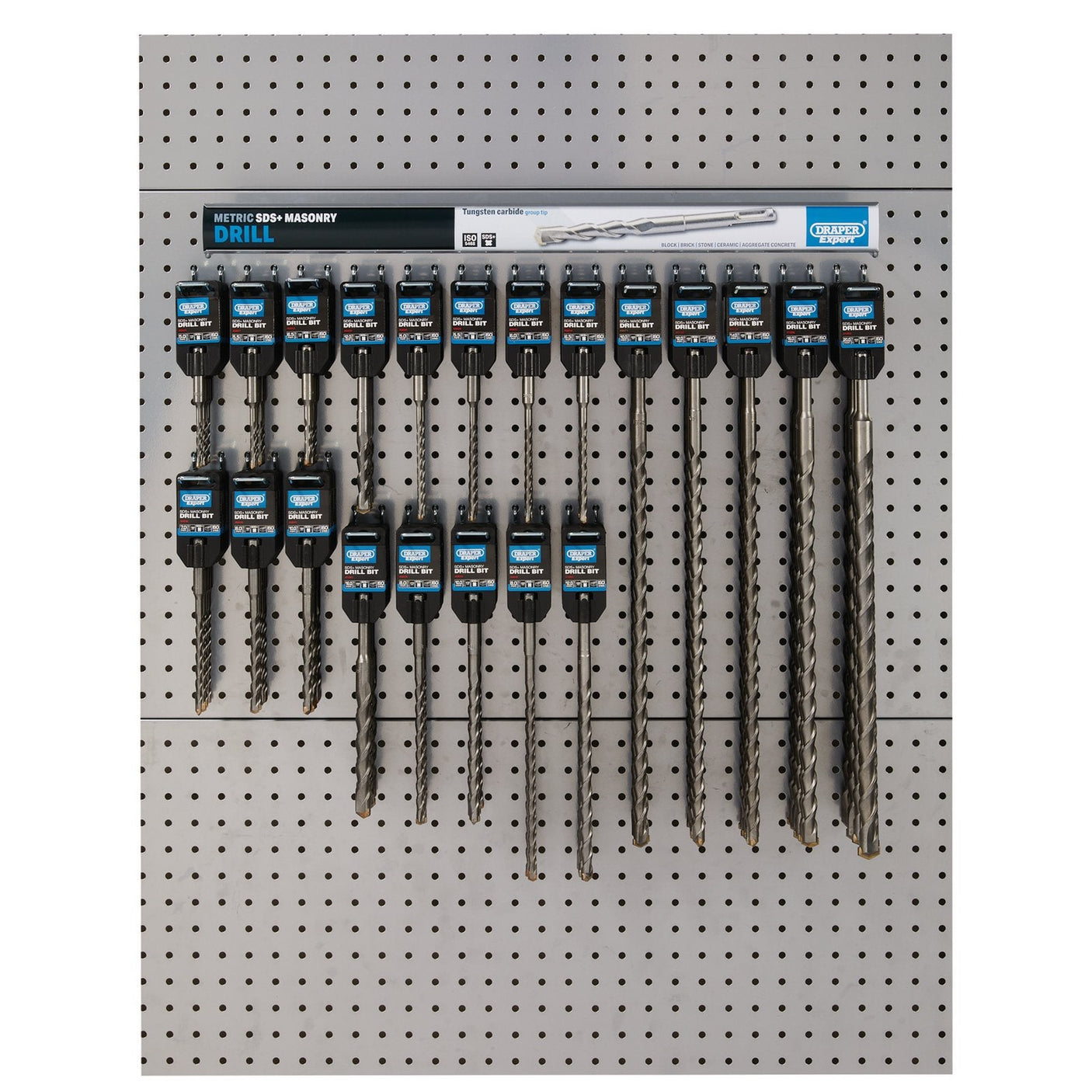 Draper Assorted Metric Sds+ Drill Bit Merchandiser (126 Piece) - *DBD/SDS - Farming Parts