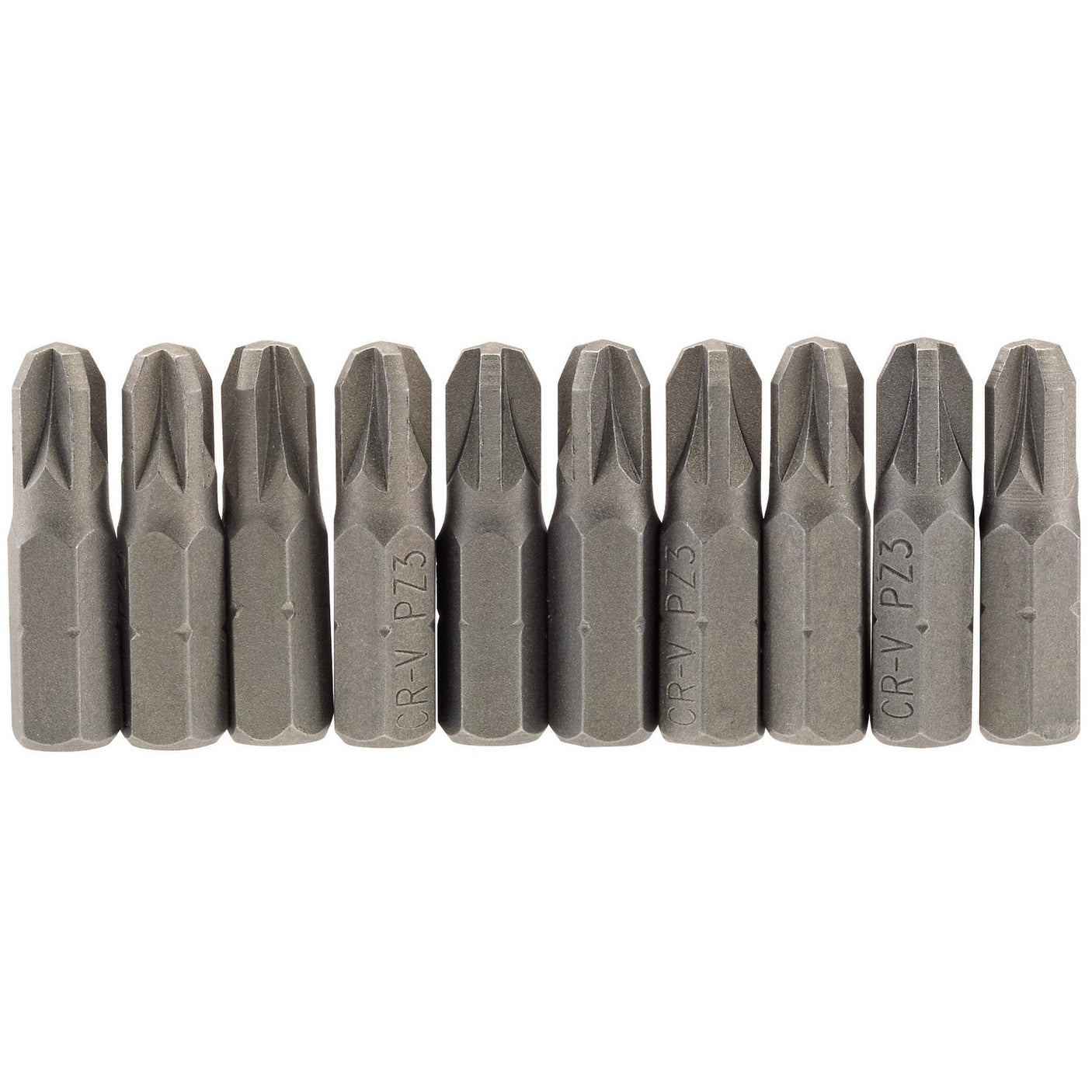 Draper Pz Type Insert Bit, 1/4" Hex, 25mm Long, No.3 (Pack Of 10) - 25PZ/10/B - Farming Parts