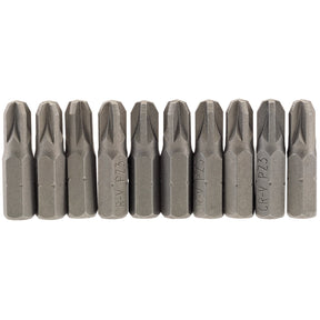 Draper Pz Type Insert Bit, 1/4" Hex, 25mm Long, No.3 (Pack Of 10) - 25PZ/10/B - Farming Parts