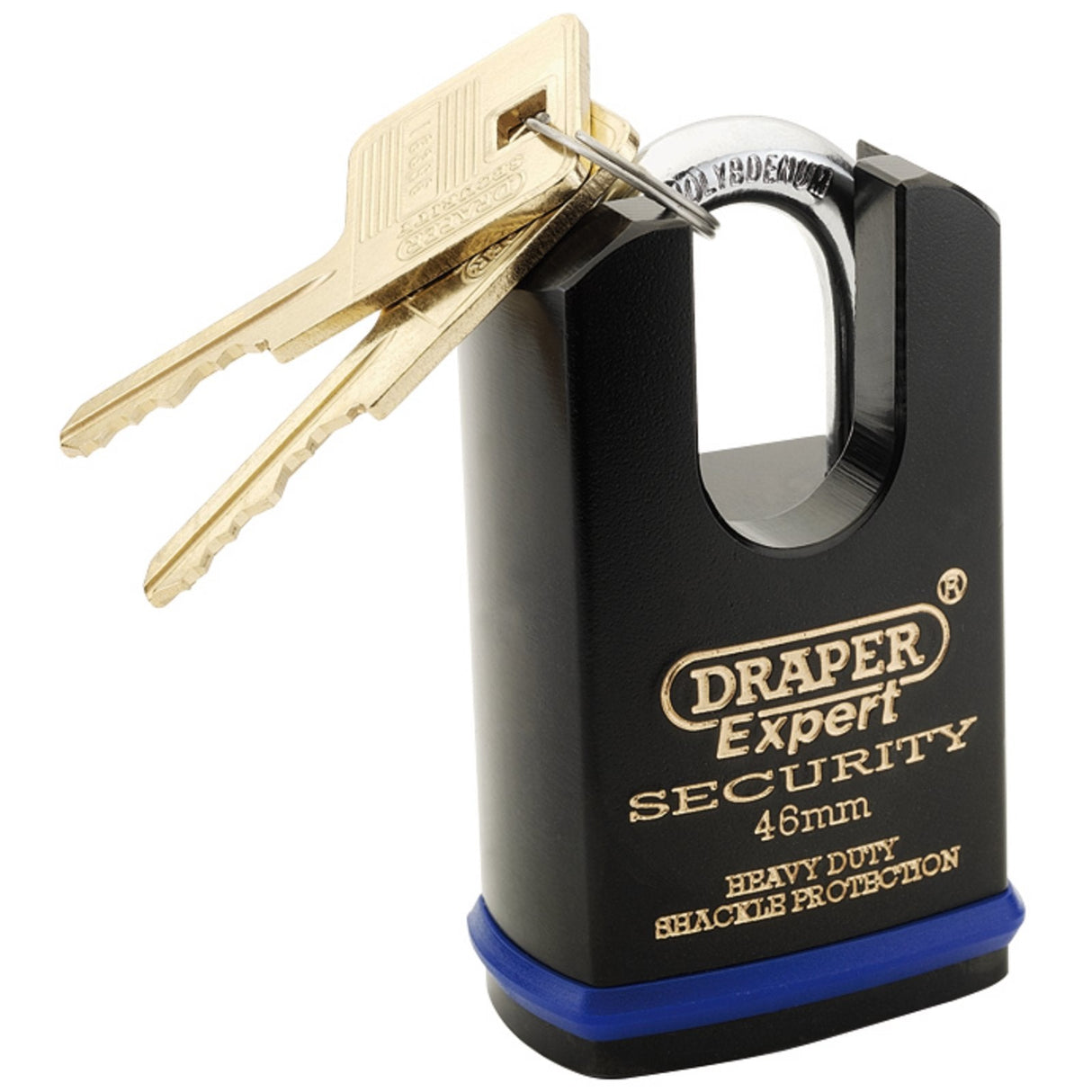 Draper Expert Heavy Duty Padlock And 2 Keys With Shrouded Shackle, 46mm - 8312/46 - Farming Parts