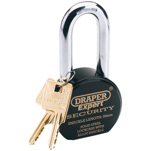 Draper Heavy Duty Stainless Steel Padlock And 2 Keys, 63 X 50mm - 8315/6350L - Farming Parts