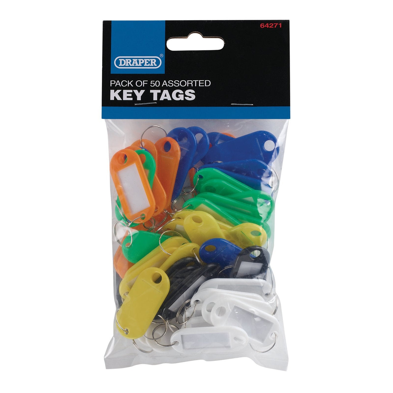 Draper Assorted Key Tags (Pack Of 50) - KI/50 - Farming Parts