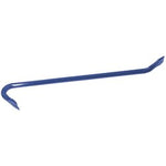 The Draper Wrecking Bar, 600mm - BD9, from Draper, is a blue crowbar forged from high grain steel featuring a bent end and a flat, tapered end perfect for removing nails and dismantling timber.