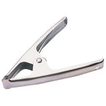 The Draper Steel Spring Clamp, 50mm - 4819, features a pressed steel construction with a plated finish and a heavy-duty spring hinge, making it ideal for holding papers together.