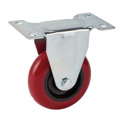 Draper Fixed Plate Fixing Polyurethane Wheel, 75mm Diameter, S.W.L. 100Kg - 60575F - Farming Parts