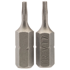 Draper Tx-Star® Insert Bit, 1/4" Hex, 25mm Long, T7 (Pack Of 2) - 25TX/2/B - Farming Parts