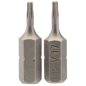 Draper Tx-Star&#174; Insert Bit, 1/4" Hex, 25mm Long, T7 (Pack Of 2) - 25TX/2/B - Farming Parts