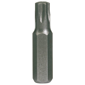The Draper Tx-Star® Impact Screwdriver Bit, T40 - 2800M/TX, features a cylindrical shank and an engraved marking indicating its size, making it compatible with 8mm hexagon shank bits.