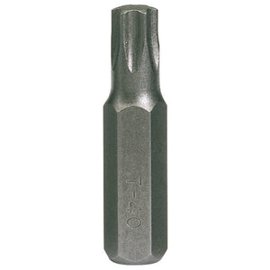 The Draper Tx-Star® Impact Screwdriver Bit, T40 - 2800M/TX, features a cylindrical shank and an engraved marking indicating its size, making it compatible with 8mm hexagon shank bits.