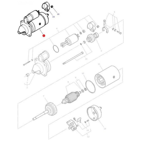 Massey Ferguson - Starter Motor - 3821818M94 - Farming Parts