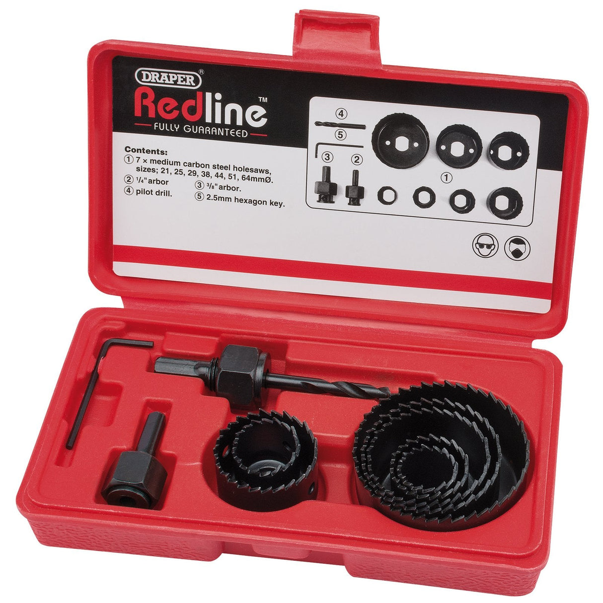 Draper Redline Holesaw Kit (11 Piece) - RL-10HSK - Farming Parts