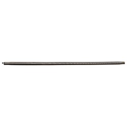 A Draper Pipe Bending Spring, 15 X 600mm - 5660, featuring a long, thin metal rod with a small attachment at one end, is placed horizontally against a white background. It is accompanied by square-faced internal bending springs and comes display packed for convenience.