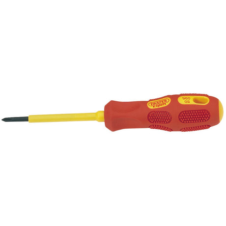 Draper Vde Approved Fully Insulated Cross Slot Screwdriver, No.0 X 60mm (Sold Loose) - 960CSB - Farming Parts