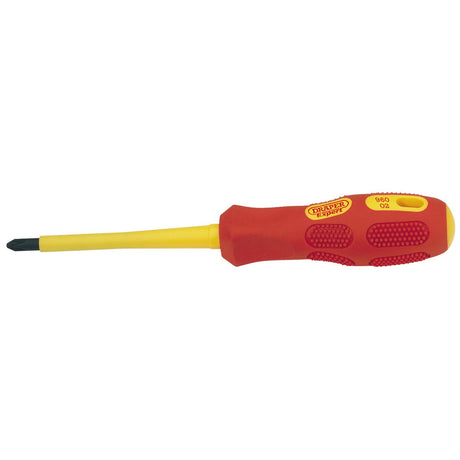 Draper Vde Approved Fully Insulated Cross Slot Screwdriver, No.2 X 100mm (Sold Loose) - 960CSB - Farming Parts