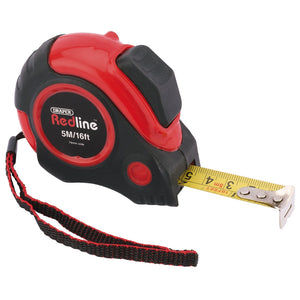 Draper Redline Measuring Tape, 5M/16Ft X 19mm - RL-ALMTSGD/B - Farming Parts